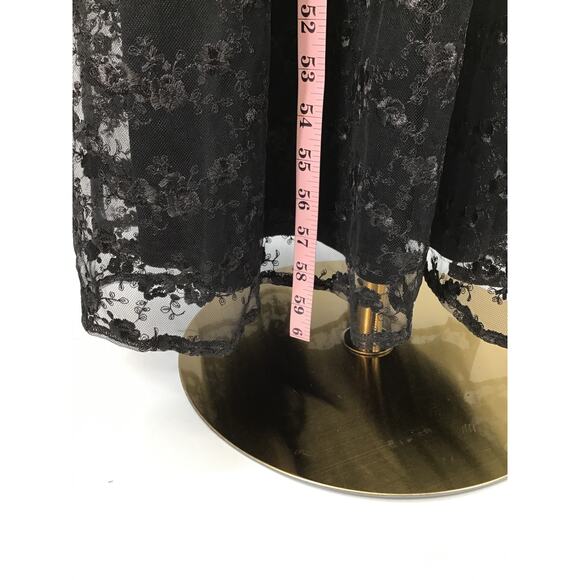 LULU'S M Pursuing Elegance Black Floral Embroidered Lace-Up Maxi Dress NEW b130 - Picture 4 of 9